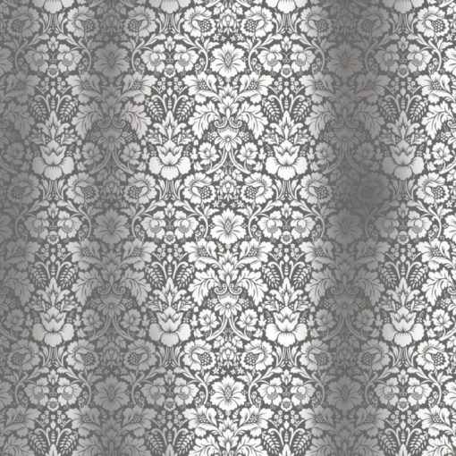 Kora - GRAY CARDSTOCK WITH SILVER FOIL - DAMASK DALIA