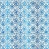 Kora - WHITE CARDSTOCK WITH BLUE FOIL - DAMASK FATIMA