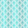 Kora - WHITE CARDSTOCK WITH TURQUOISE FOIL - DAMASK ZAIRA