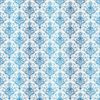 Kora - WHITE CARDSTOCK WITH BLUE FOIL - DAMASK ZAIRA