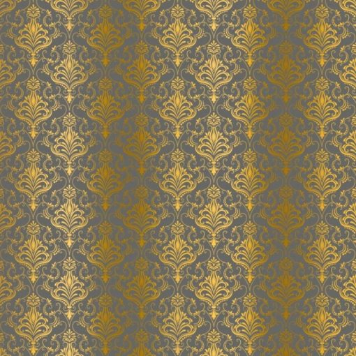 Kora - GRAY CARDSTOCK WITH GOLD FOIL - DAMASK ZAIRA