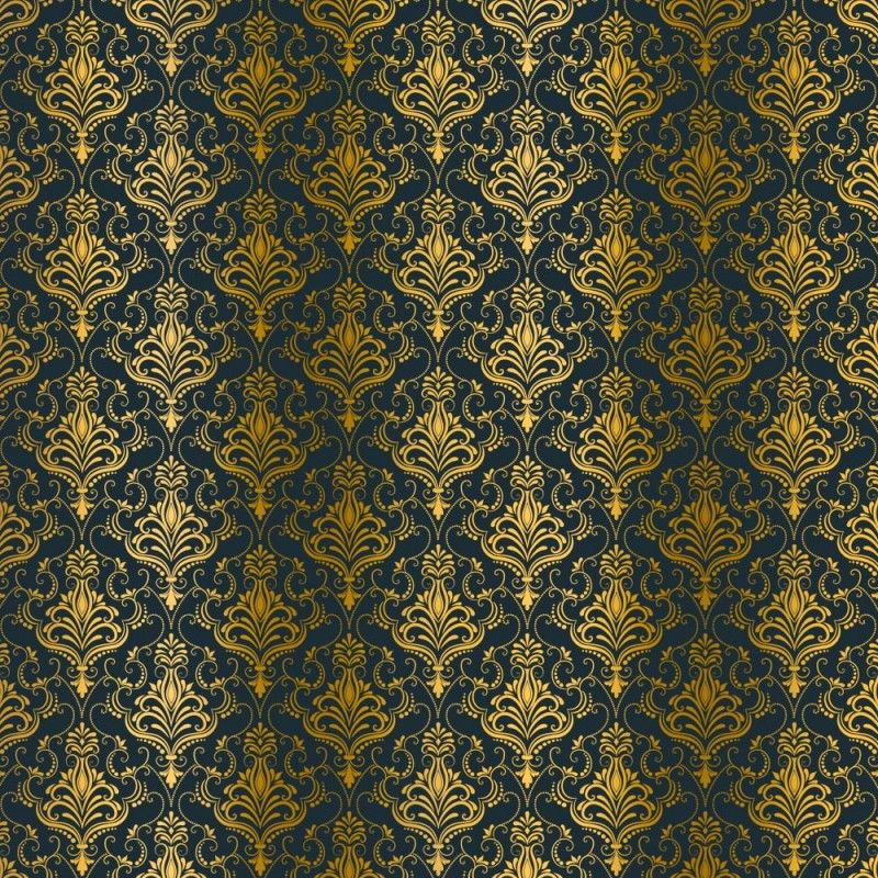 Kora - NAVY BLUE CARDSTOCK WITH GOLD FOIL - DAMASK ZAIRA