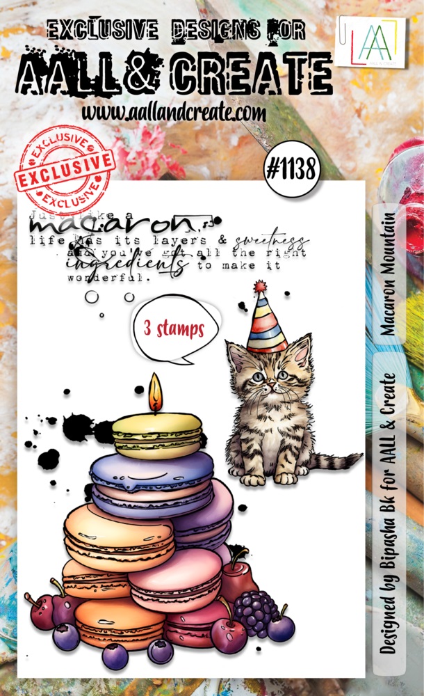 Aall & Create - #1138 - A6 STAMP SET - Macaron Mountain