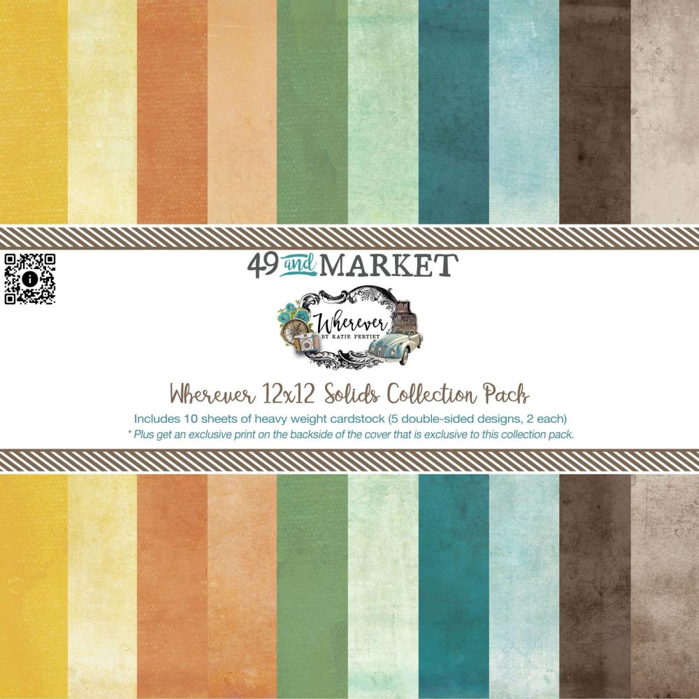 49 and Market - Wherever - Solids Collection Pack - 12 x 12"