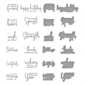 BetterPress - A Little Message Sentiments Press Plate & Die Set