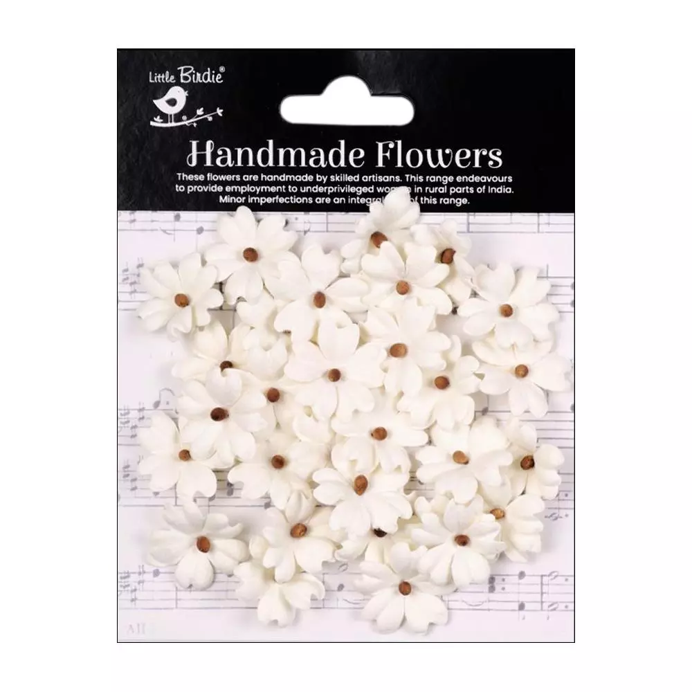Little Birdie - Carin Paper Flowers 30- Ivory Pearl