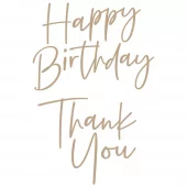 Spellbinders Glimmer Hot Foil Plate - Stylish Script Thank You/Happy Birthday