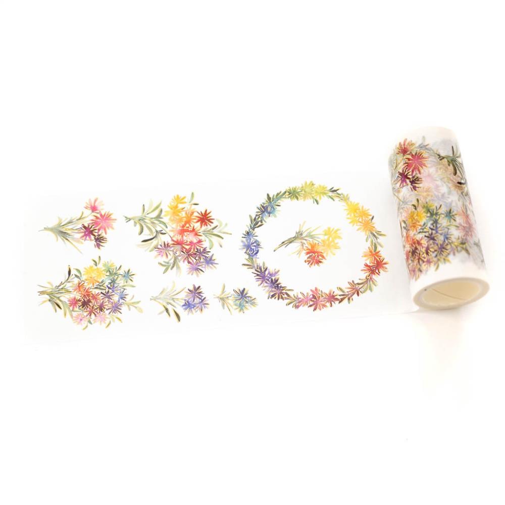 Pinkfresh Studio Washi Tape 4"X11yd - Rainbow Floral