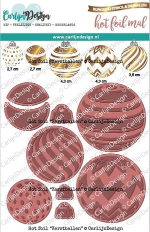 CarlijnDesign - Hot Foil Stamps Christmas Bulbs