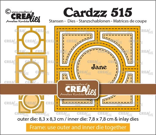 Crealies - Cardzz Dies No. 515 Frame & Inlay Jane