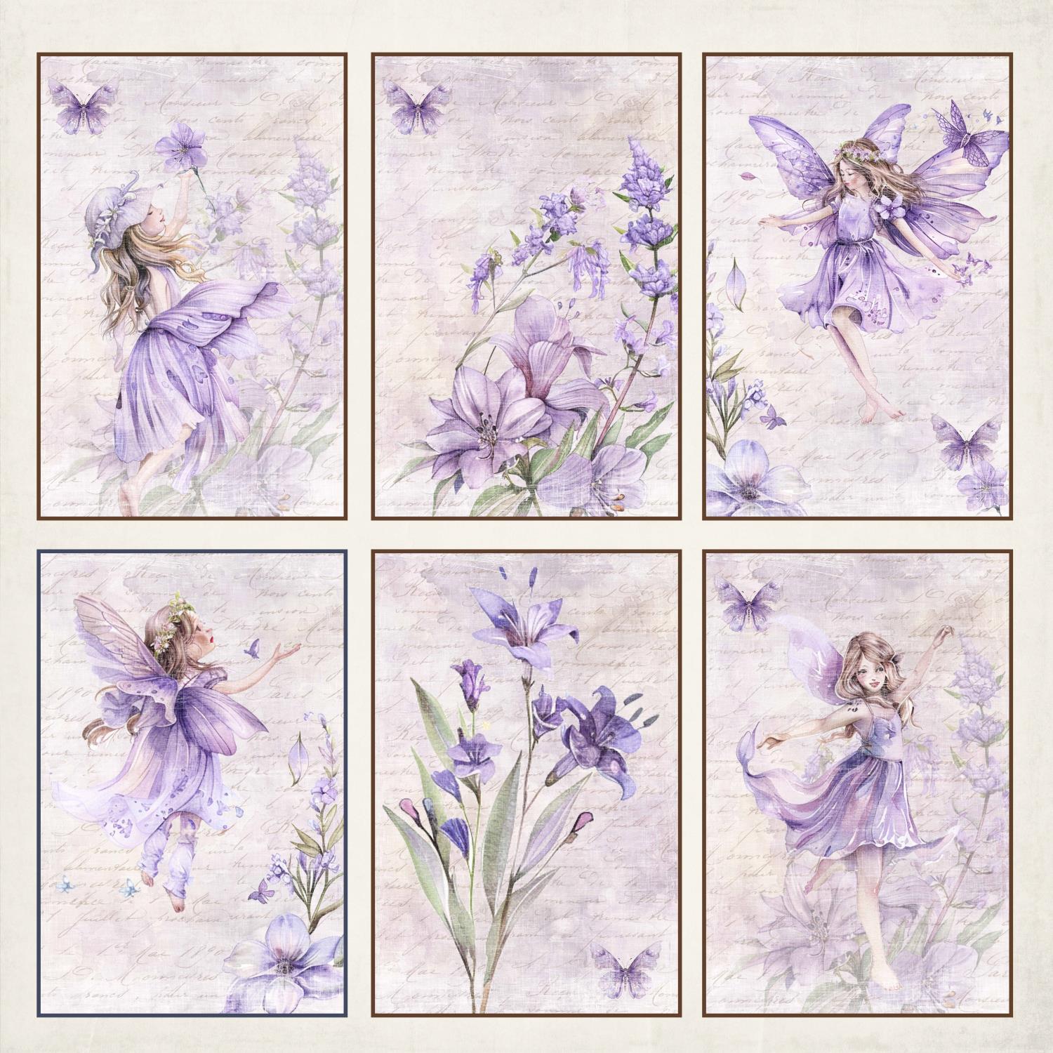 Reprint - 12 x12 - Fairies - Card Flowers