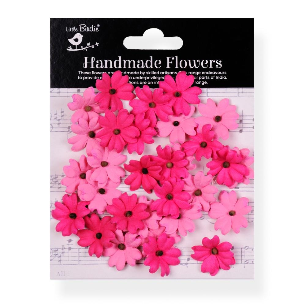 Little Birdie Carin Paper Flowers 30/Pkg - Precious Pink