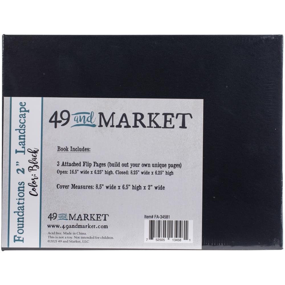 49 and Market - Foundation Album 2" - Landscape - Black