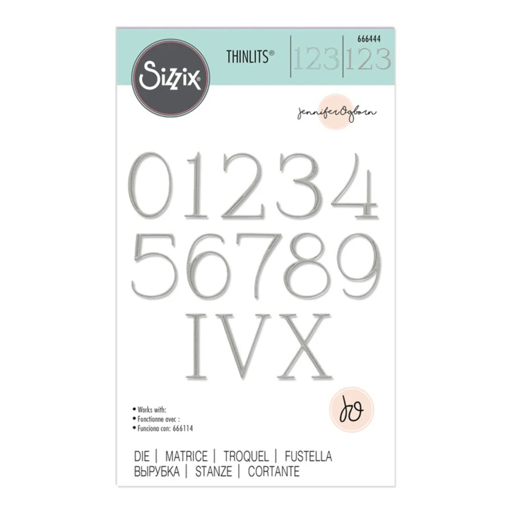 Sizzix - Thinlits Die by Jennifer Ogborn Elegant Numerals