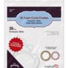 Foam - 3D - Circle Frames White