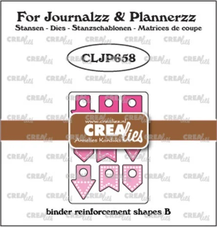 Crealies - For Journalzz & Plannerzz Dies Binder Reinforcement Shapes B