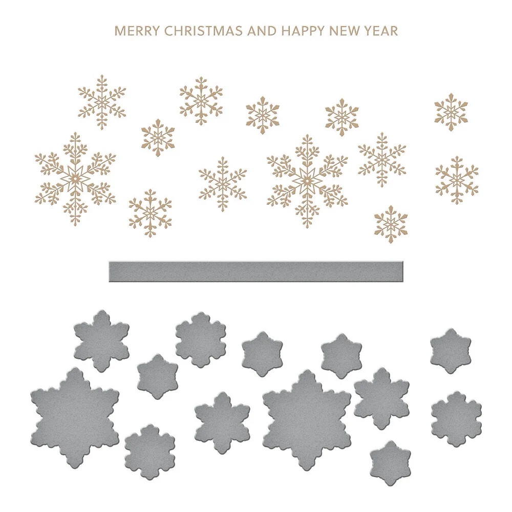 Spellbinders - Glimmering Snowflakes Hot Foil Plate & Die Set