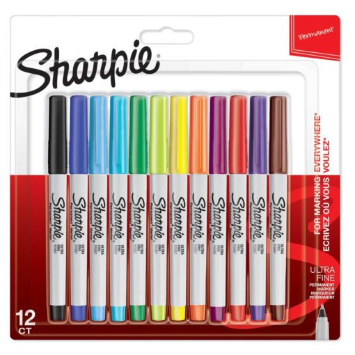 SHARPIE® ULTRA FINE Merkepenn 0,5mm ass (12