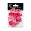 Little Birdie Embossed Daisies Paper Flowers 12/Pkg - Precious Pink