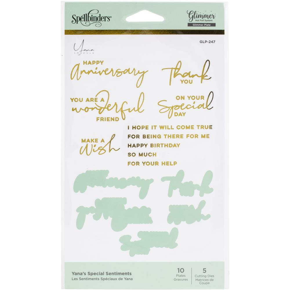 Spellbinders Glimmer Hot Foil Plate & Die - Special Sentiments