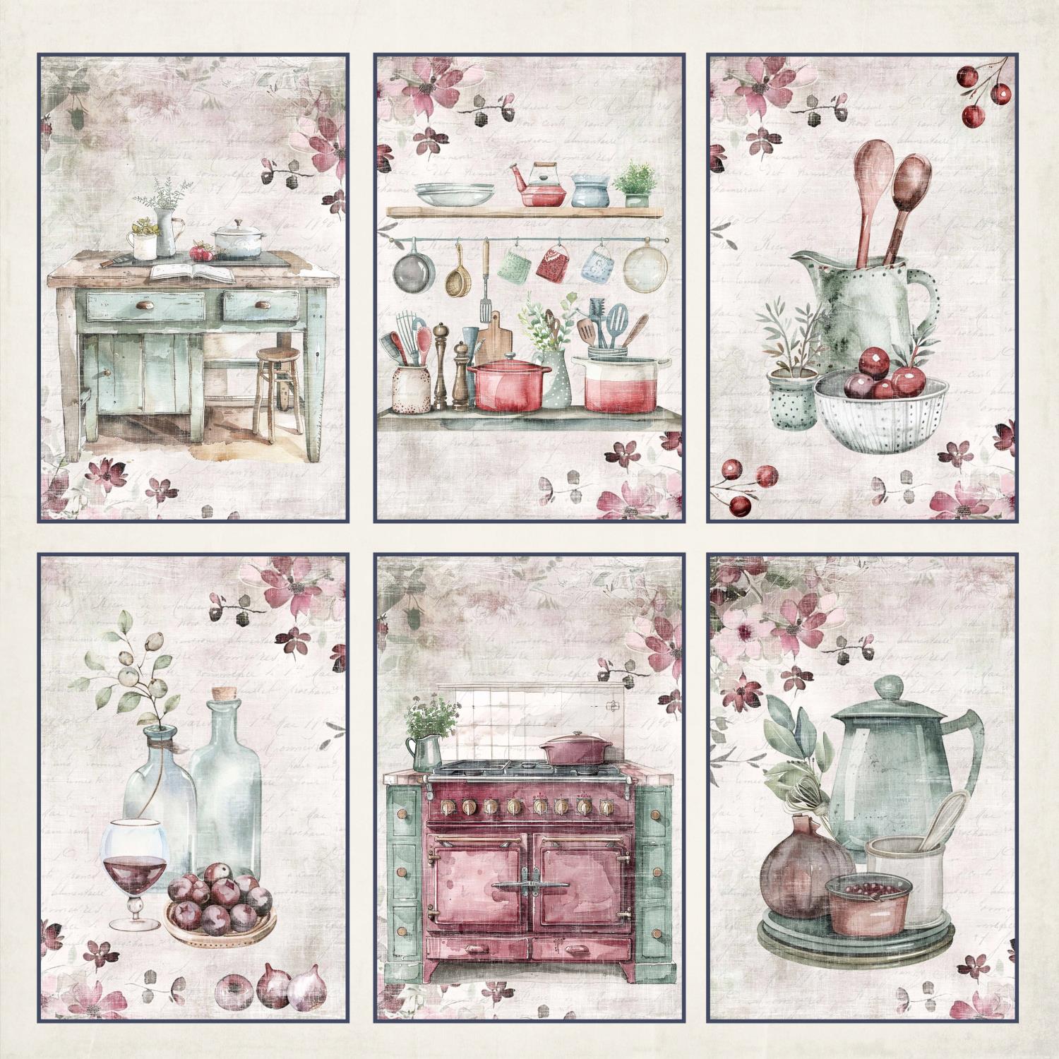 Reprint - 12 x12 - Kitchen - Cards