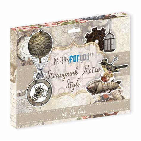 Papers for you - PFY-3340 – DIE CUTS STEAMPUNK RETRO STYLE