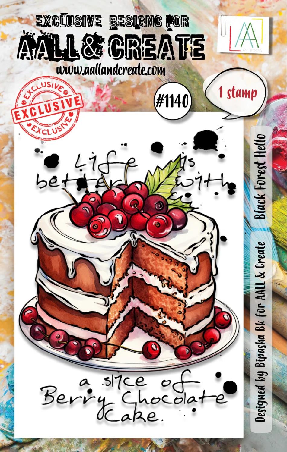 AAll&Create - A7 STAMP - Black forest Hello - #1140