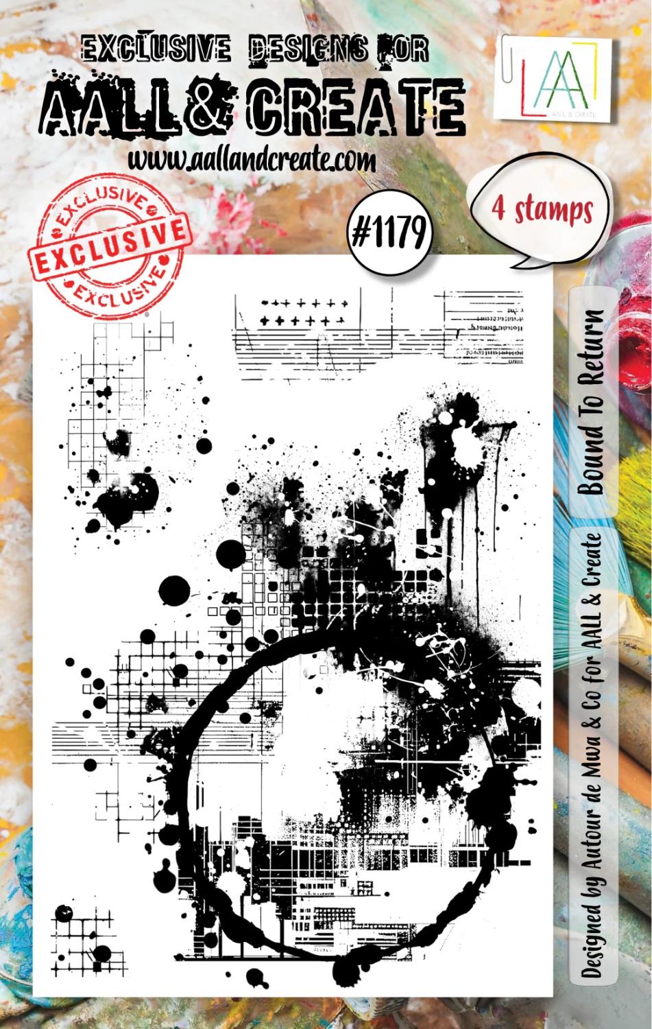 Aall& Create - #1179 - A7 STAMP SET - BOUND TO RETURN