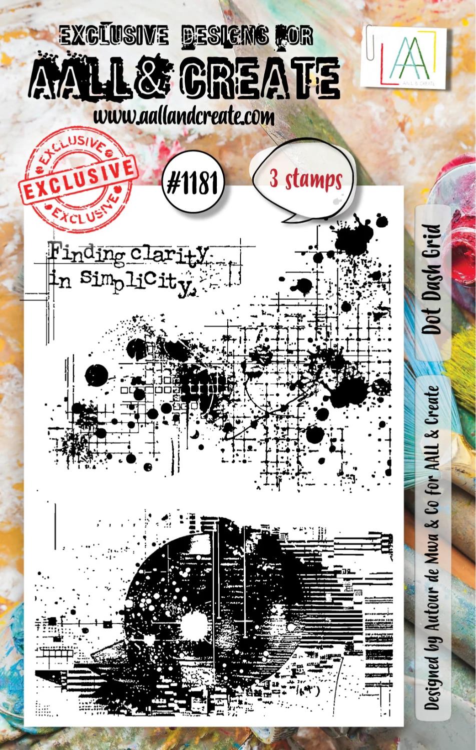 Aall& Create - #1181 - A7 STAMP SET - CHAIN FRAMED