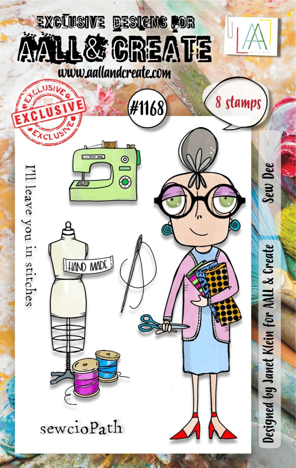 Aall& Create - # 1168 - Sew Dee- A7 STAMP -