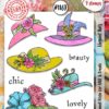 Aall & Create - #1169 - A6 STAMP SET - ELEGANT HATS