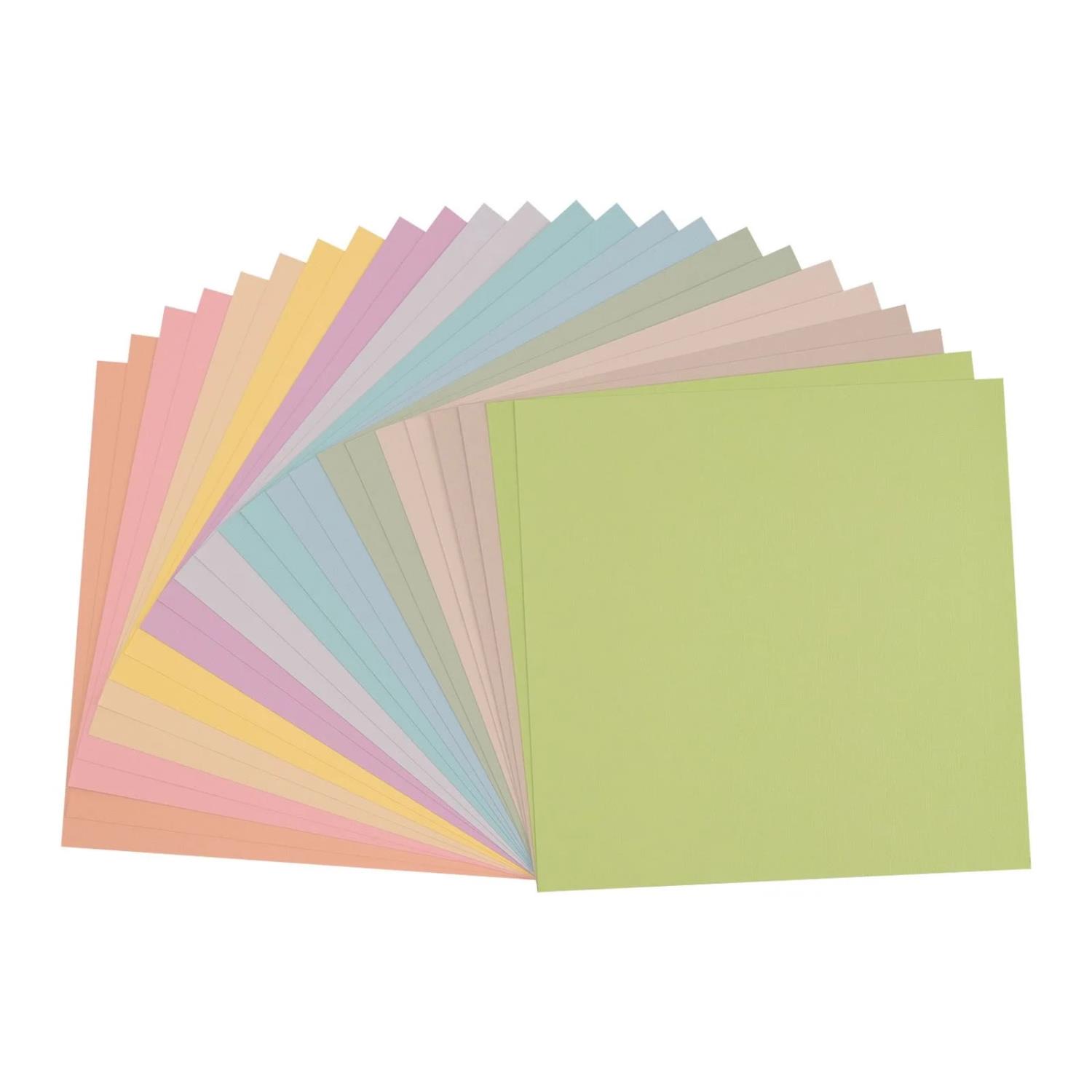 Florence • Cardstock Paper 216g Multipack Texture 12x12" Pastel 24x