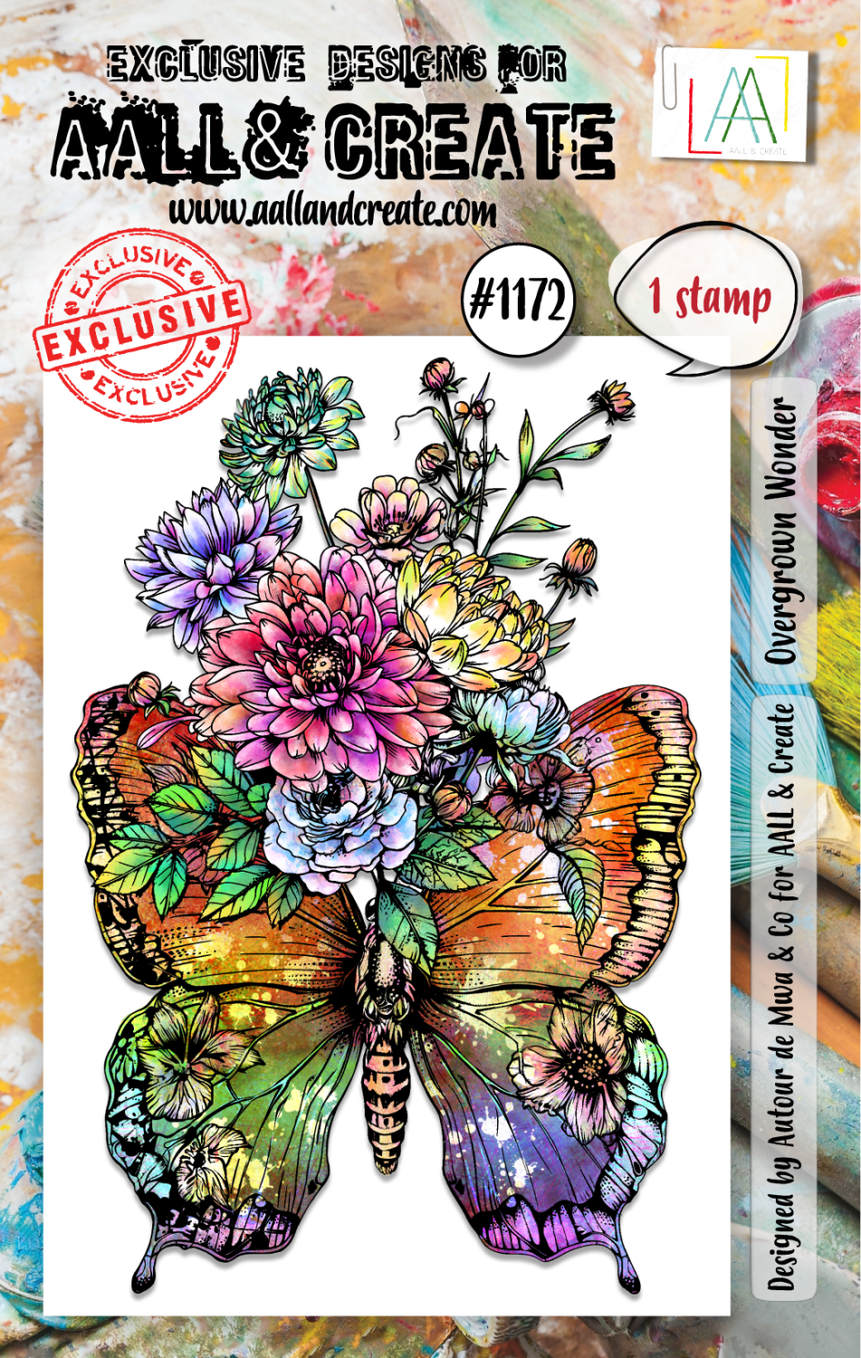 Aall& Create - #1172 - A7 Stamp Set - Overgrown Wonder