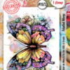 Aall& Create - #1173 - A7 Stamp Set - Petalled Wings