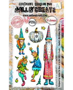 Aall & Create - #1216 - A6 STAMP SET - Santa`s Workshop Wonders