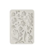 Stamperia - The Nutcracker Silicon Mould A5 Poinsettia and Pinecones