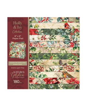 Crafter's Companion - Holly & Ivy 6x6 Inch Paper Pad