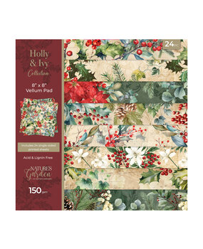 Crafter's Companion - Holly & Ivy 8x8 Inch vellum