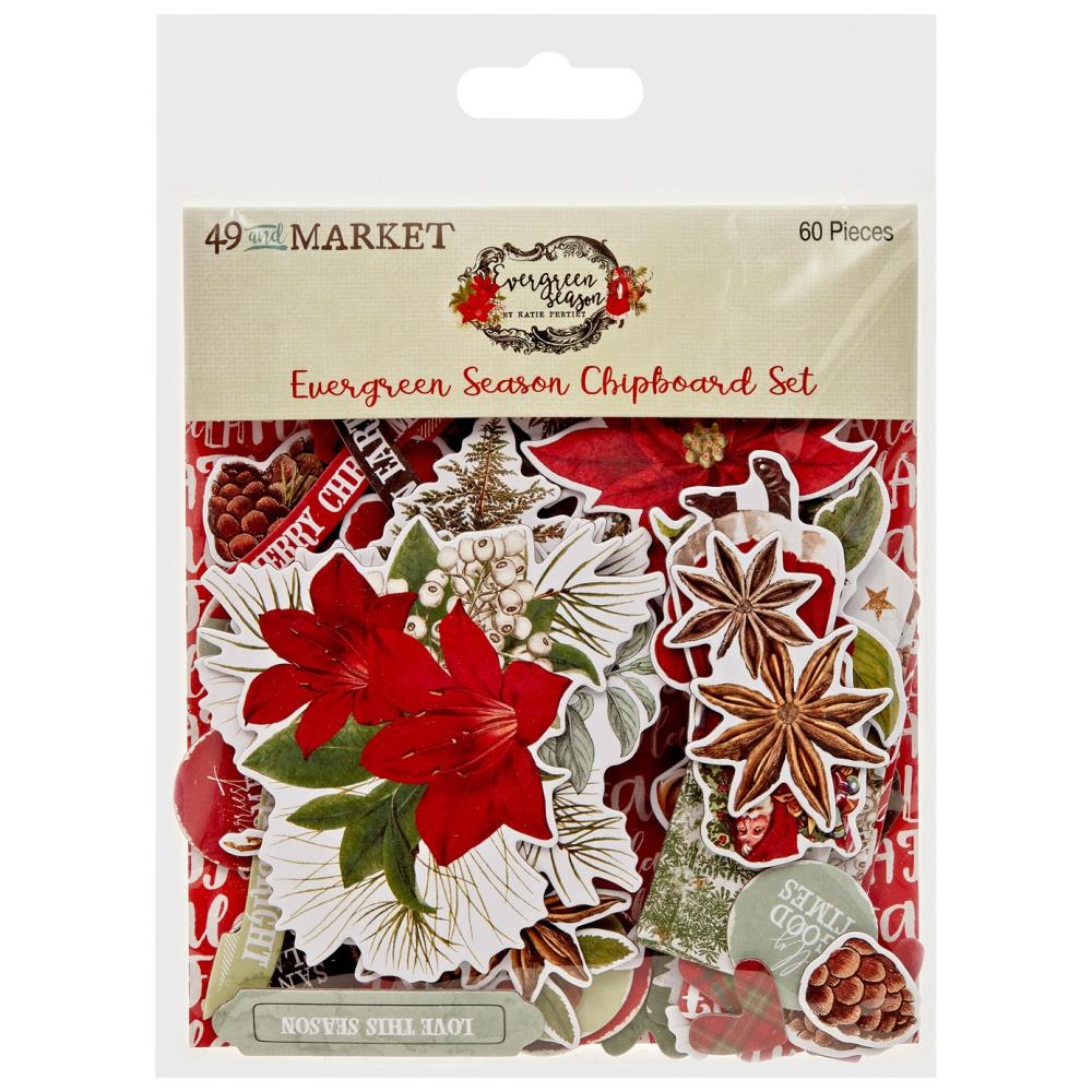 49 and Market - Evergreen Season - Chipboard Set