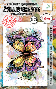 Aall& Create - #1173 - A7 Stamp Set - Petalled Wings