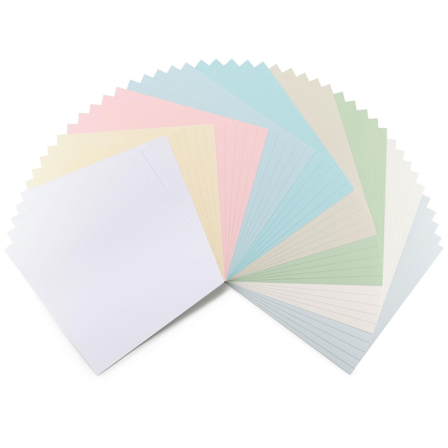 Florence • Linen Cardstock 250gsm 12x12" Pastel 45x