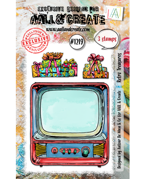 Aall& Create - # 1219 - Retro Treasures- A7 STAMP -