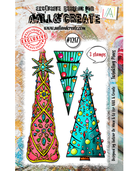 Aall& Create - # 1217 - Twinkling Pines- A7 STAMP -