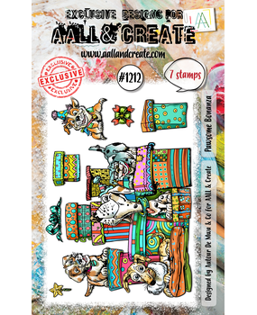 Aall & Create - #1212 - A6 STAMP SET - Pawsome Bonanza