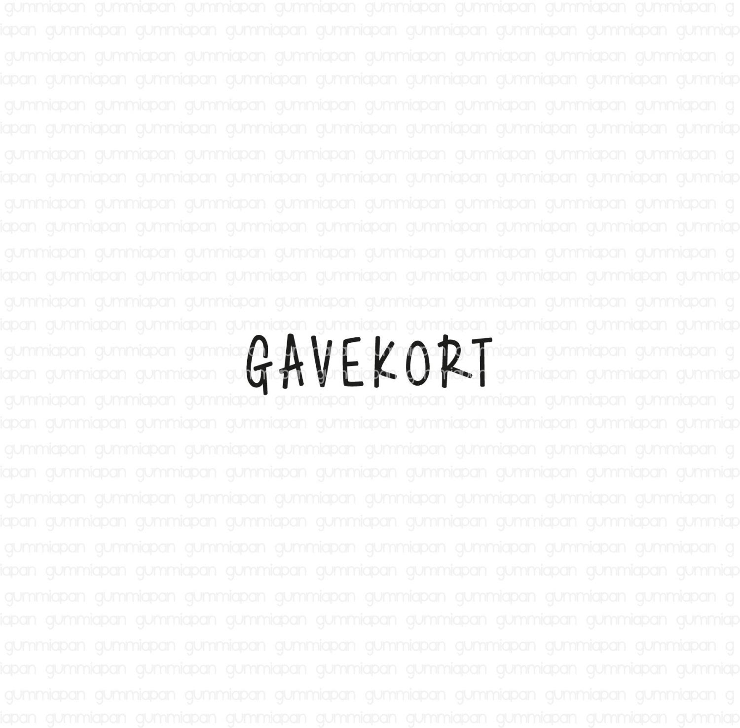 Gummiapan - Gavekort - umontert stempel