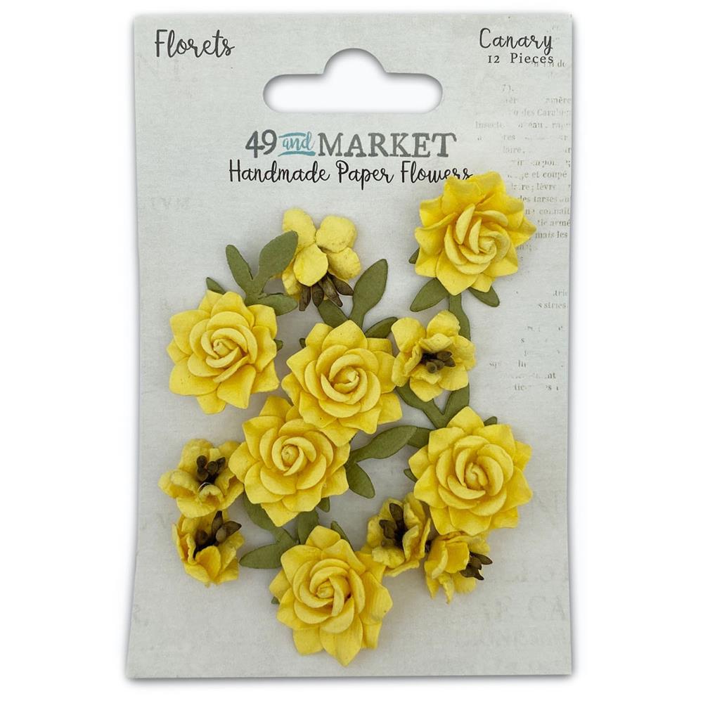 49 And Market Florets Paper Flowers - Canary