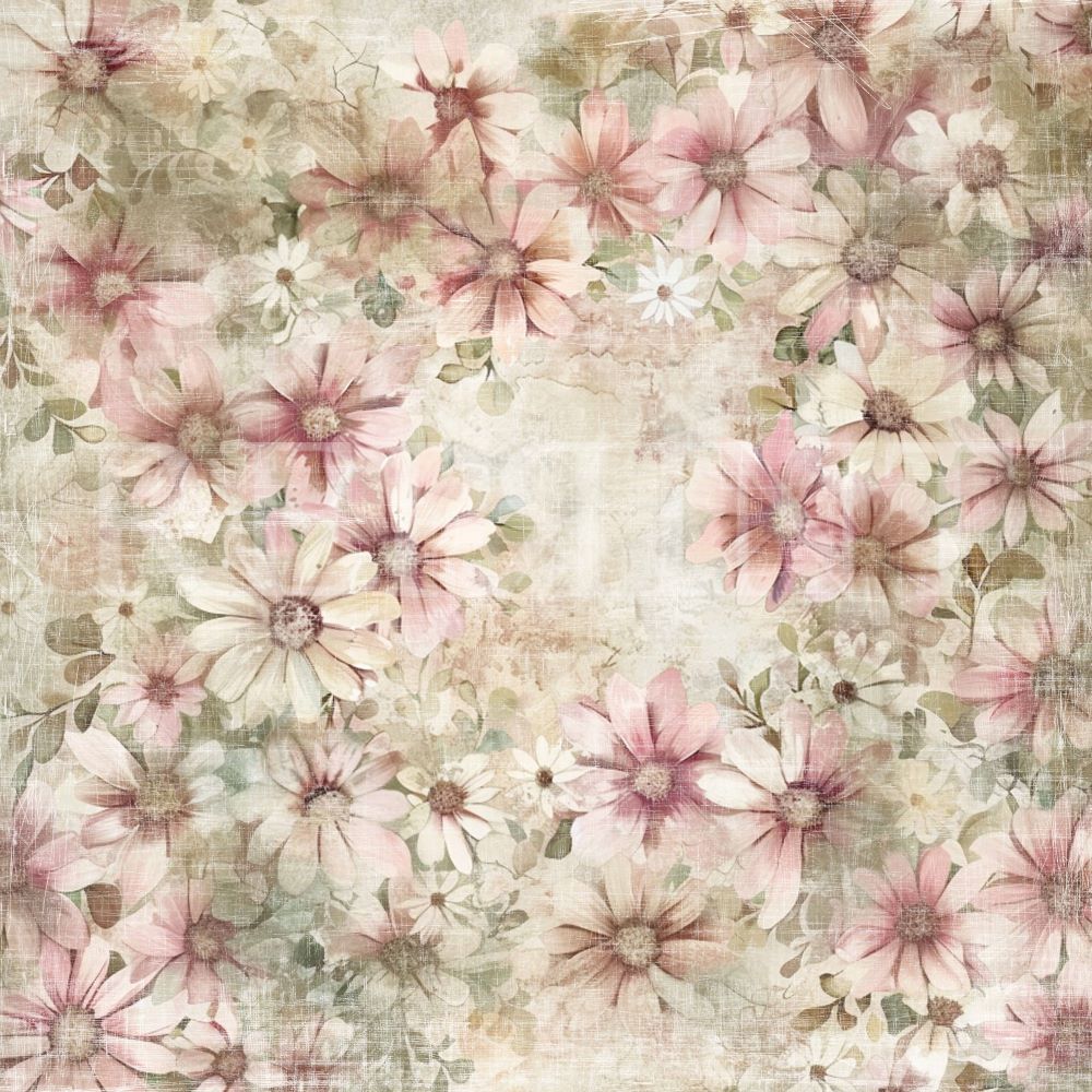 Reprint - 12 x12 - Girly -  Flowers