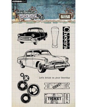 Studiolight - Gearhead's Workshop Clear Stamp Beer & Cars