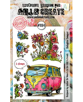 Aall & Create - #1184 - A6 STAMP SET - Babylon Camper