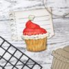 Gummiapan - Tomte Cupcake